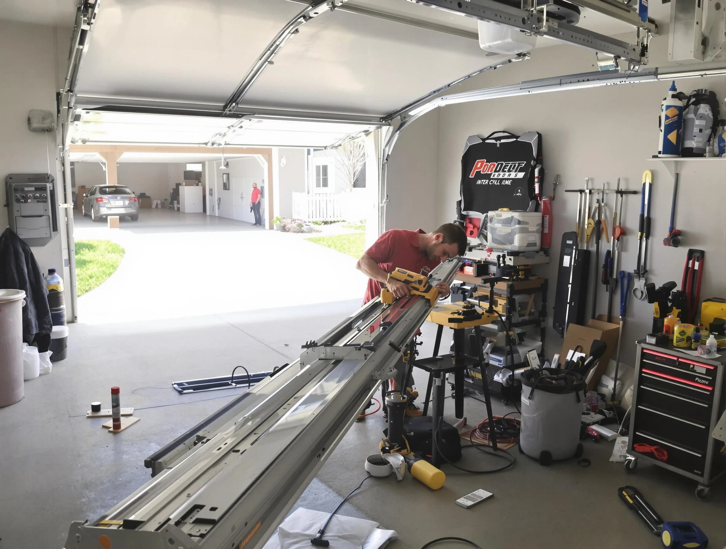 Dove Valley Garage Door Repair expert performing track repair in Dove Valley
