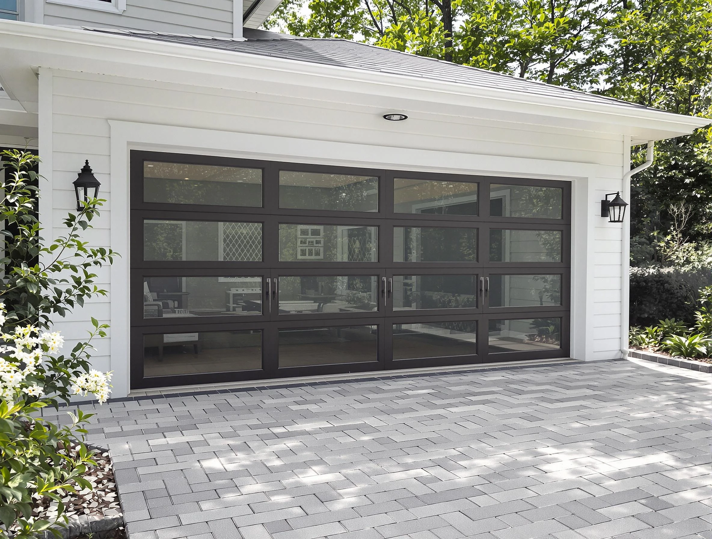 Dove Valley Garage Door Repair design specialist presenting custom garage door options to Dove Valley homeowner