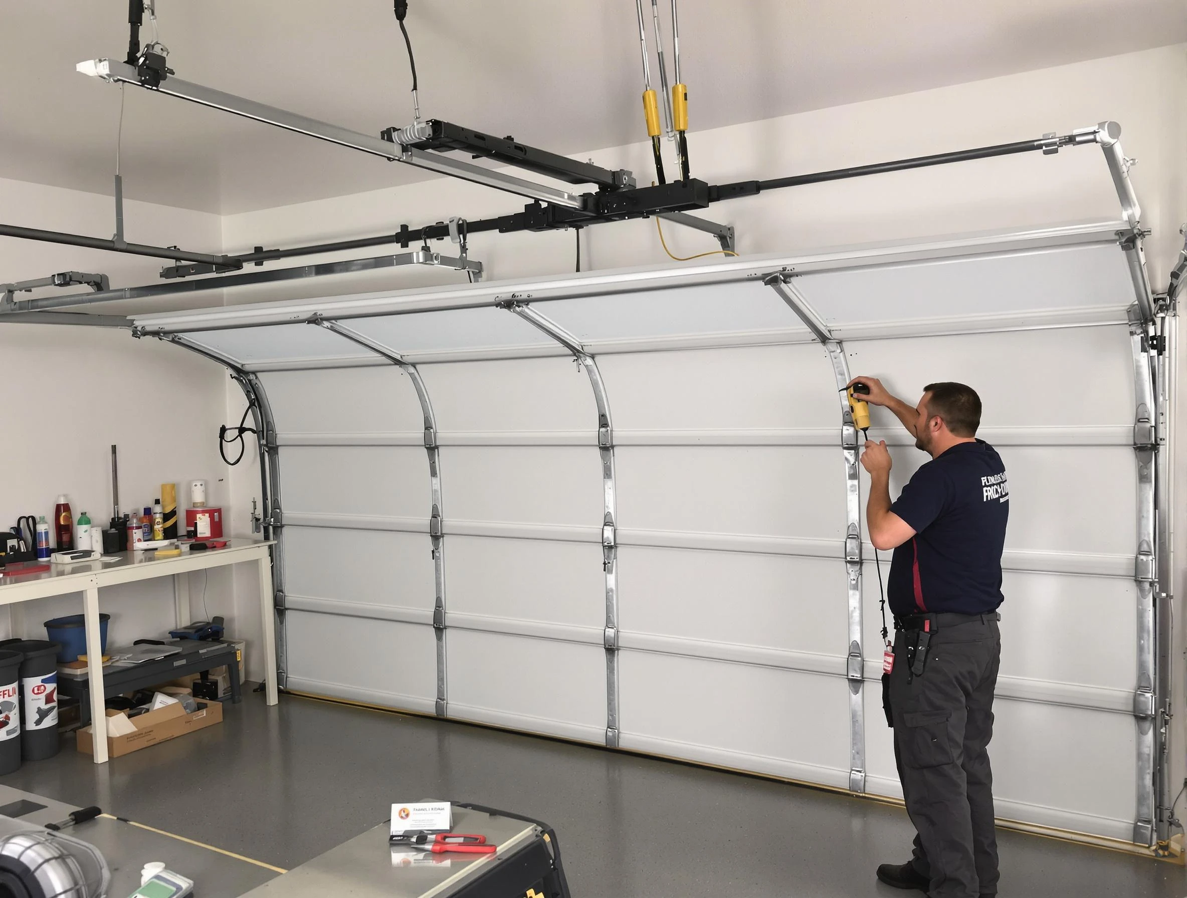 Dove Valley Garage Door Repair certified technician performing overhead door system repair in Dove Valley