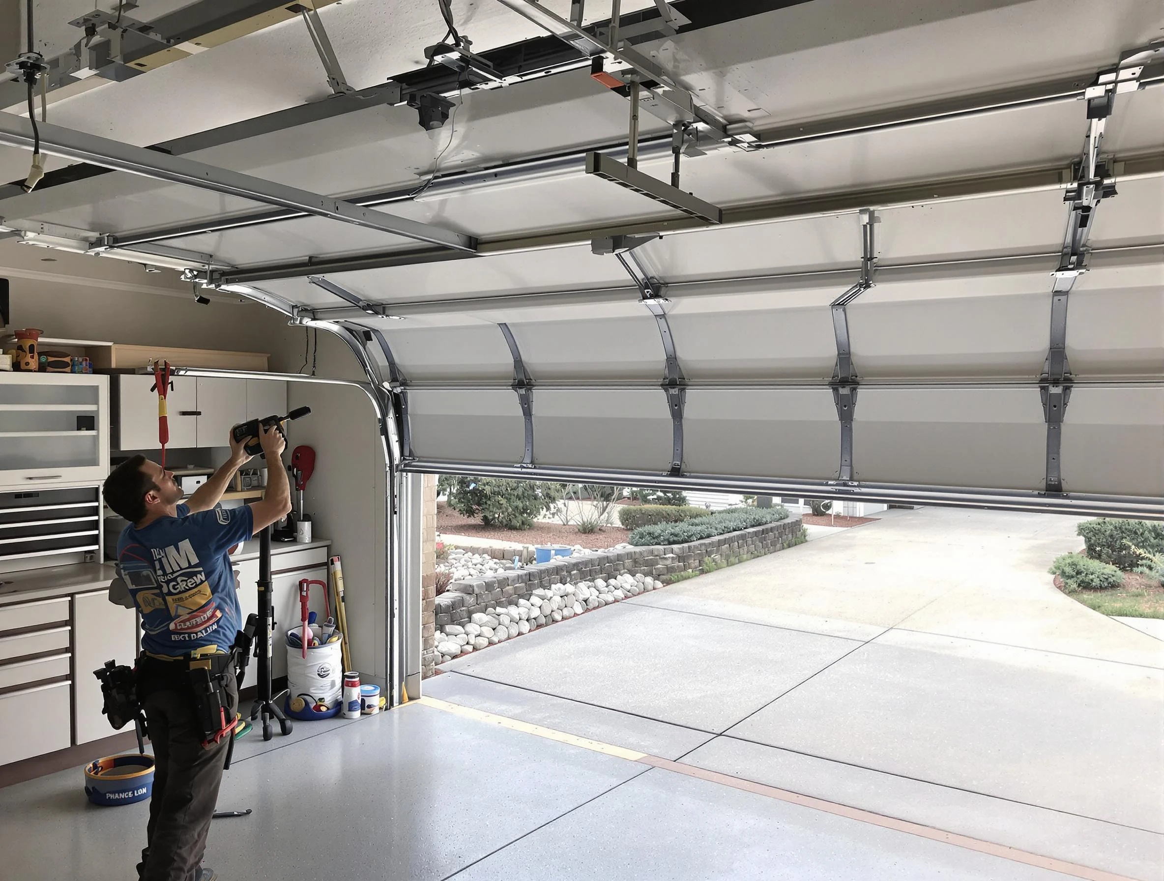 Garage door track repair service by Dove Valley Garage Door Repair in Dove Valley
